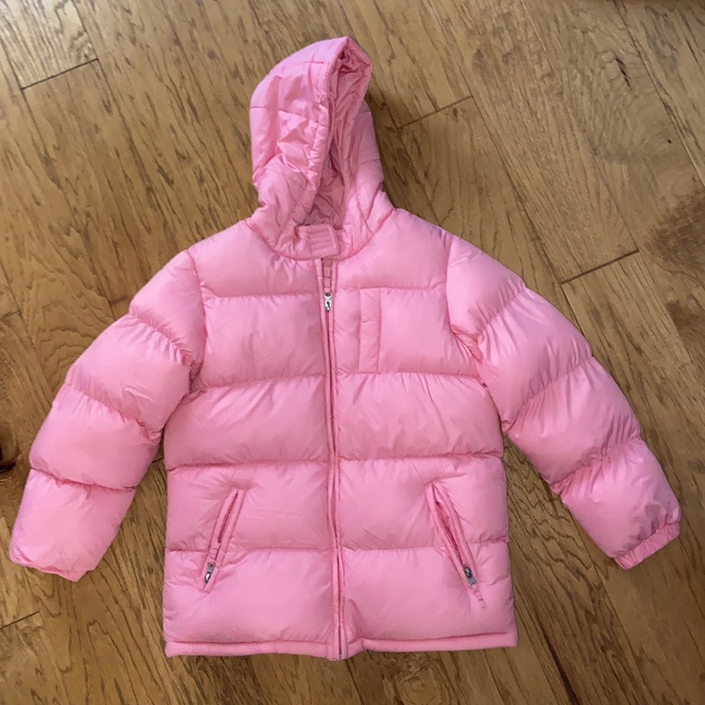 Girls pink puffy coat size L 10/12 from The Children’s Place